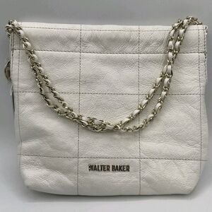 NWT Walter Baker White Quilted Leather Bag